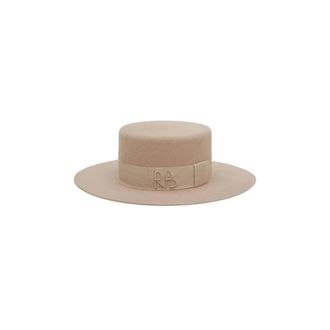 Ruslan Baginskiy Canotier-hoed - Dames - Accessoires - Beige - Maat: L Katoen