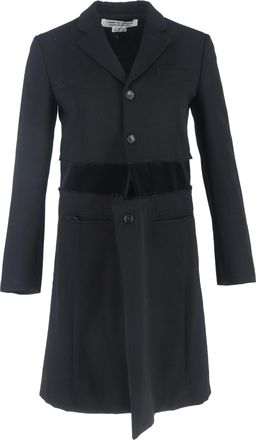 Comme Des Gar&ccedil;ons single-breasted jas met panelen in zwarte wol