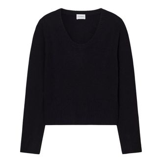 Closed Jersey Escote Grande - Dames - Ronde hals truien - Zwart - S - Wol - Truien & Vesten