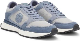 BOSS Suede-trim trainers with Double B monogram