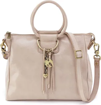 Hobo Sheila Medium Satchel Crossbody Bag in Stone Gloss at Nordstrom