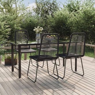 Berkfield Home 5 Piece Garden Dining Set Black