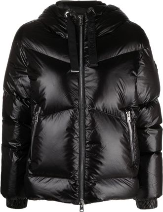 Woolrich padded hooded jacket - women - Polyamide/Polyamide/Duck Down/Duck Feathers - S - Black