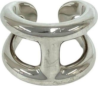Herm&egrave;s Silver Silver 925 Band Ring (Pre-Owned)