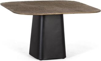 Giner&Colomer Mesa de centro con base de hierro y tapa de aluminio