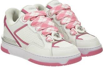 Versace Low Top Sneaker in Off White/Guava/Palladium at Nordstrom, Size 7.5Us