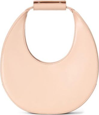 Staud Leather Moon Bag in Blush at Nordstrom