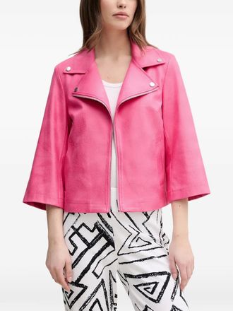 Joseph Ribkoff zip-up jacket - women - Polyester/Elastane/Polyester - XXXL - Pink