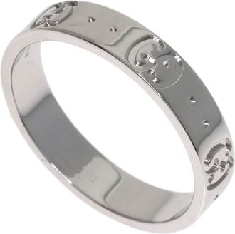 Gucci Icon White Gold (18K) Band Ring (Pre-Owned)
