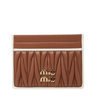 Miu Miu Pre-owned Business Card Case - Dames - Vintage Accessoires - Bruin - ONE Size - Leer - Vintage