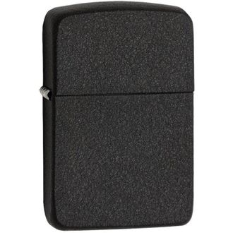 Zippo Benzina Accendino Ricaricabile Antivento, Ottone, Nero, 5.70 x 3.70 x 1.20 cm - Zippo