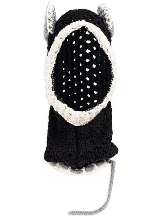 Marni pop up-ears wool balaclava - women - Wool - L - Black
