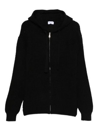 Family Fir$t Milano ribbed-knit hoodie - men - Wool/Polyamide/Acrylic - L - Black