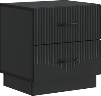 vidaXL Armario De Noche Negro 43 X 34,5 X 44,5 Cm Madera De Ingenier&iacute;a Vidaxl