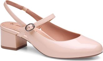 Johnston & Murphy Sienna Mary Jane Slingback Pump in Blush Patent Leather at Nordstrom, Size 7.5