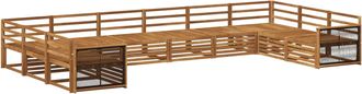 vidaXL Juegos De Sof&aacute;s 10 Uds. Madera De Acacia S&oacute;lida Vidaxl