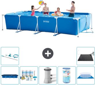 Intex Piscina Con Estructura Rectangular - 450x220x84 Cm - 7-piezas S30290