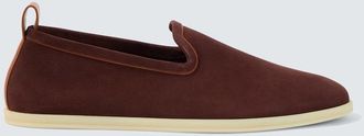 Loro Piana Venice Walk suede slip-on shoes