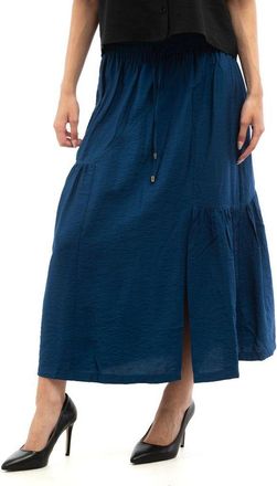 Patrizia Pepe Blue Viscose Long Womens Skirt