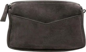 Max Mara Skipper XS Suede Schoudertas - Dames - Tassen - Grijs - Maat: ONE Size Su&egrave;de
