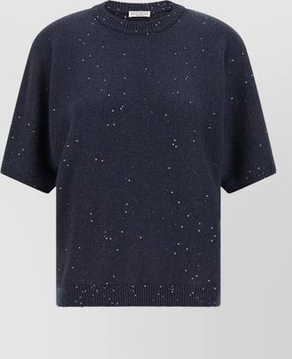 Brunello Cucinelli cashmere silk short-sleeve sweater