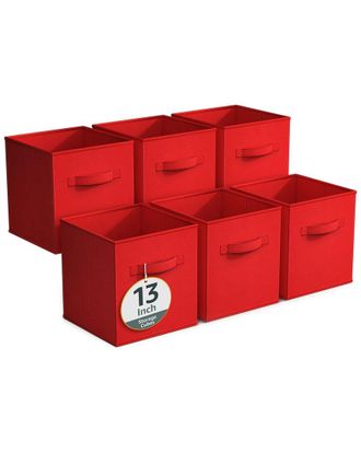 Sorbus 13In 6 Pack Fabric Storage Cubes