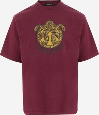 Willy Chavarria Camiseta de algod&oacute;n con escudo de serpiente Willy Chavarria