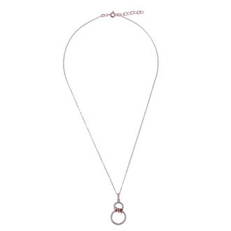Orphelia Aavia WoMens 925 Sterling Silver Chain with Pendant - Rose ZH-7422 - One Size
