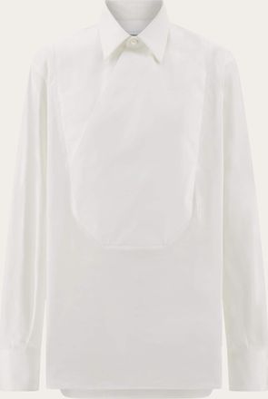 Ferragamo Women Long sleeved tuxedo shirt White