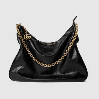 Gucci Lady Lunetta Chain Medium Shoulder Bag, Black, Leather
