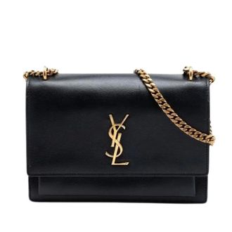 Saint Laurent Pre-owned Shoulder Bags, female, Black, Size: ONE SIZE Pre-owned Sunset Shoulder Bag