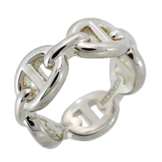 Herm&egrave;s Silver 925 Band Ring (Pre-Owned)