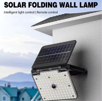 OEM La Iluminaci&oacute;n Exterior Alimentada Por Energ&iacute;a Solar, Que Incluye Focos, Apliques De Pared Con Sensor De Movimiento Y Apliques De Pared Plegables, Es 