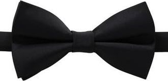 Karl Lagerfeld Satin Pre-Tied Bow Tie in Black at Nordstrom Rack