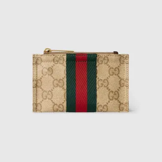 Gucci Mini Pouch With Web, Beige, GG Canvas