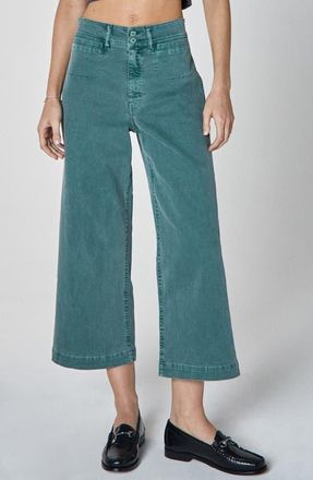 Unpublished Gemma Crop Wide Leg Jeans in Green at Nordstrom, Size 26