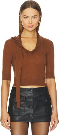 The Garment Bergen Scarf Knit Sweater In Cinnamon