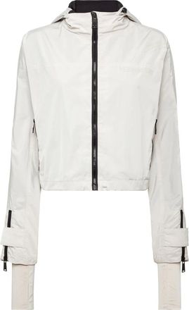 Plein Sport Jassen, Dames, Grijs, 2Xl, Polyester, Hooded Active Jacket LS Scratch