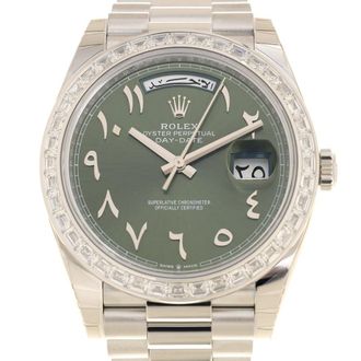 Rolex Day-Date Automatic Chronometer Diamond Green Dial Mens Watch 228396TBR-0032