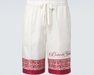 Dolce & Gabbana Majolica silk twill jacquard Bermuda shorts