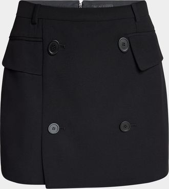 Balenciaga Double-Breasted Tailored Mini Skirt