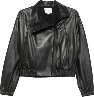 Vince Jassen, Dames, Zwart, S, Katoen, Leren Jack met Rits