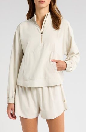 Rhone Mirage Water-Repellent Half-Zip Jacket in Sand at Nordstrom, Size Xx-Large