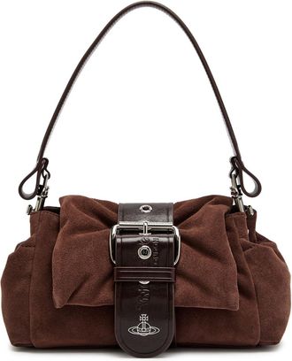 Vivienne Westwood Hazel Treasure Suede Shoulder bag - Chocolate - One Size