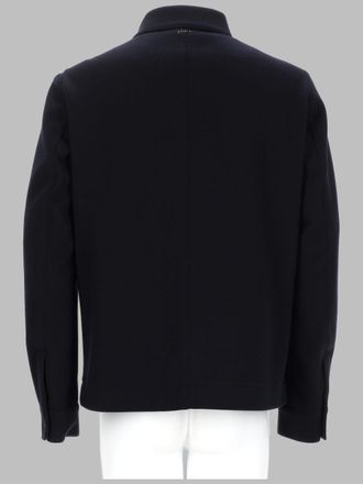 Herno Snap-Button Polyester Blend Jacket - Blue
