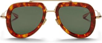 Valentino Aviator zonnebril in honing schildpad/goud - Dames - Zonnebrillen - Geel - ONE Size - Accessoires