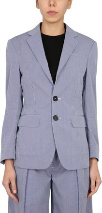 Dsquared2 Blue Checks Notched Lapel Jacket