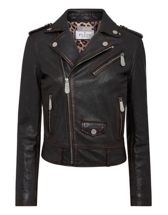 Philipp Plein Leren Motorrijder