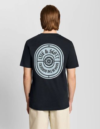 Lyle & Scott Lyle And Scott Mens Graphic Badge Cotton T-Shirt - Black - Size: 40