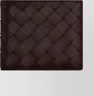 Bottega Veneta leather intrecciato bi-fold wallet